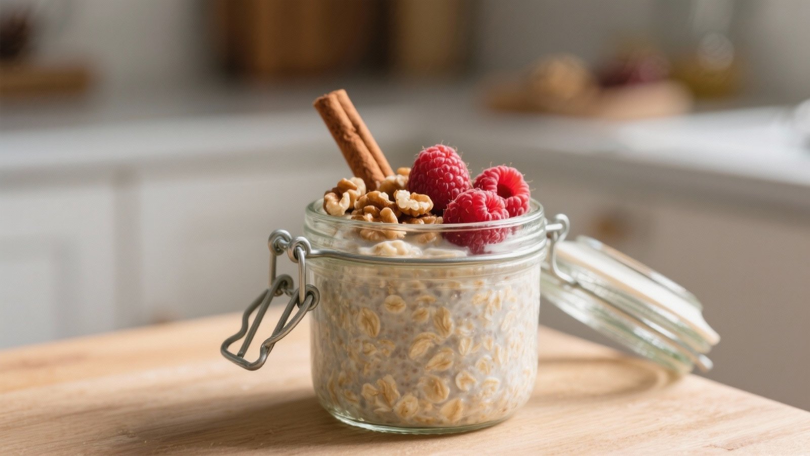 Porridge overnight aux noix et framboises - recette anti-arthrose