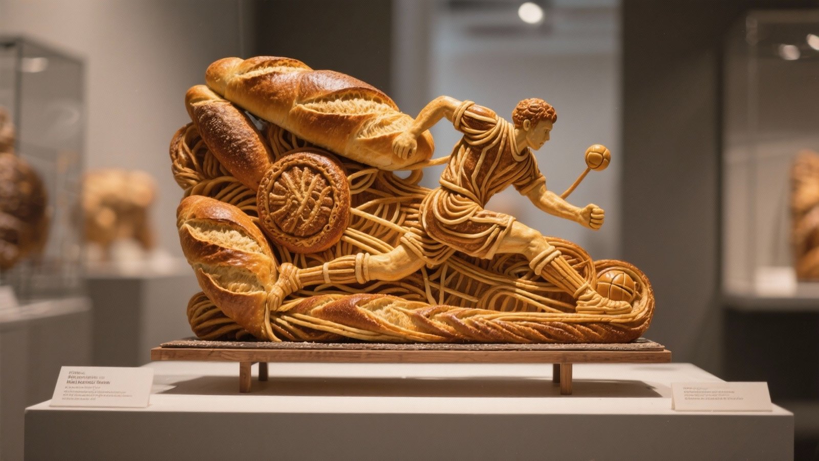 Sculpture en pain artistique lors d'une compétition boulangère internationale