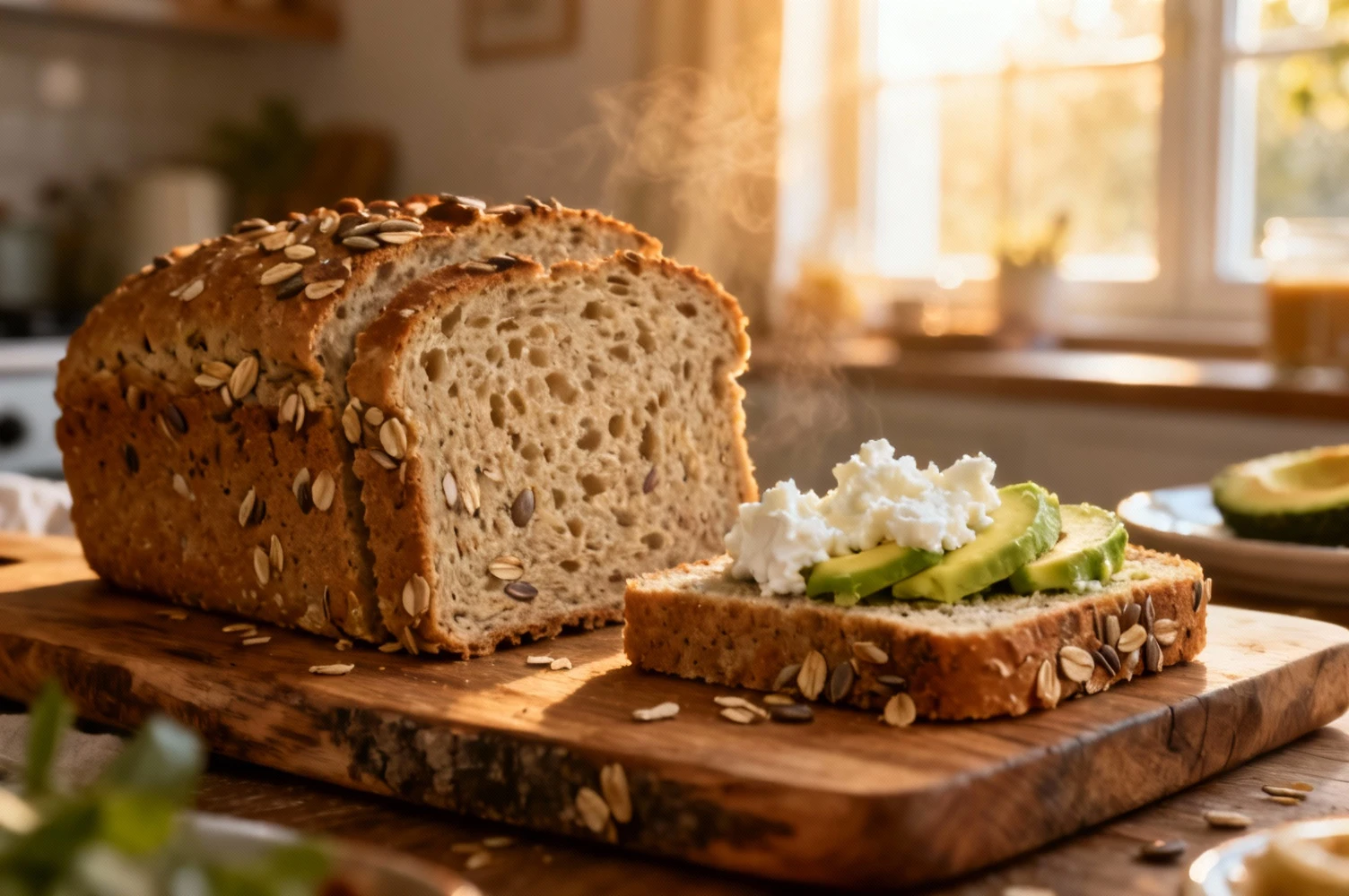 Tranche de pain proteine maison petit dejeuner healthy